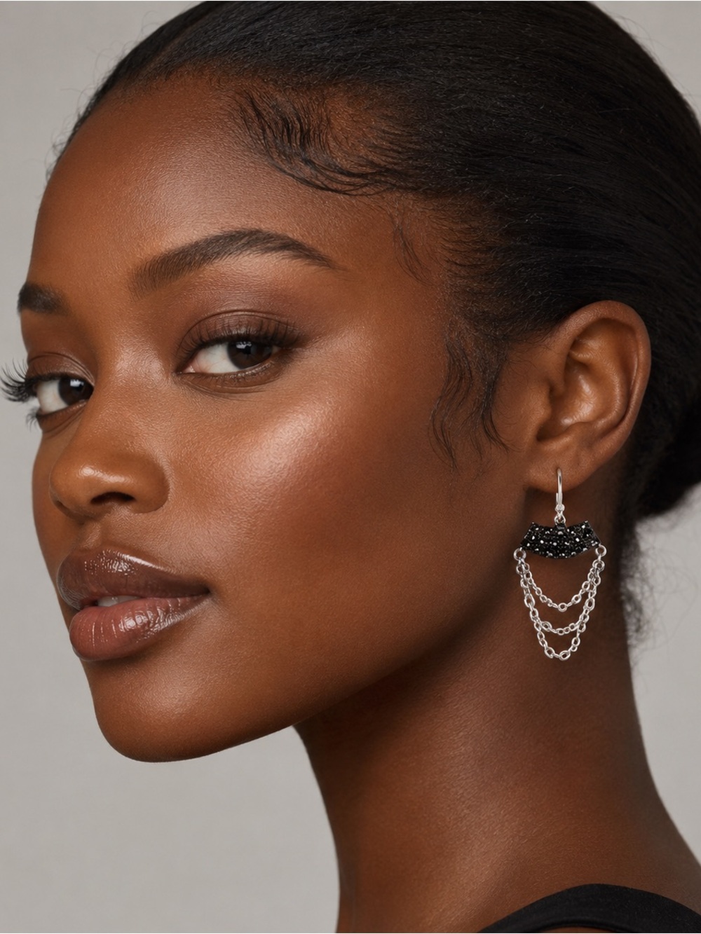 Sterling silver chain earrings